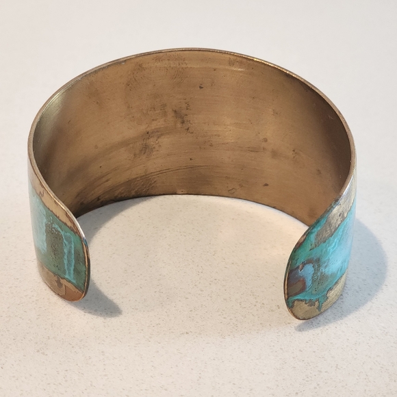 Brass Cuff Bracelet - Picture 2 of 4